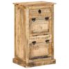 vidaXL Shoe Cabinet Natural wood Solid rough mango wood Compact