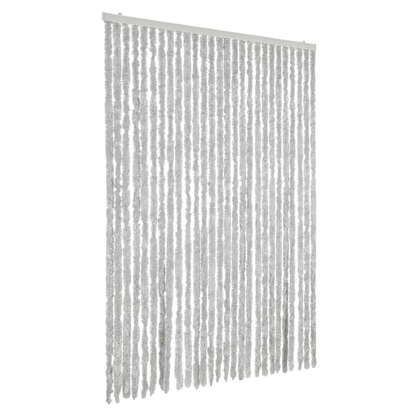 vidaXL Fly Curtain Grey 46.5x86.6" Chenille