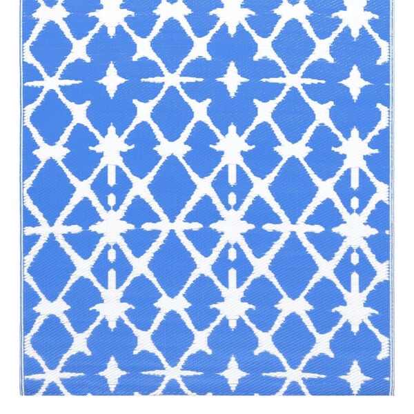 vidaXL Outdoor Carpet Blue and White Polypropylene 74.8 x 114.2 in