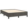 vidaXL Bed Frame Dark Grey Velvet, Plywood, Engineered wood Full Storage