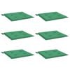 vidaXL Chair Cushion Set of 6 Green Oxford fabric (100% polyester)