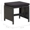 vidaXL Outdoor Dining Set Black