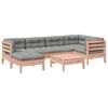 vidaXL Garden Sofa Set Reddish-brown, Grey