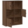 vidaXL Bookcase Brown Oak Engineered Wood Compact Bookcase Rectangular