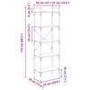 vidaXL Bookcase Old Wood 22.05 x 12.60 x 68.50 in Engineered Wood