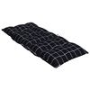 vidaXL Highback Chair Cushion Set of 2 Black Check Pattern