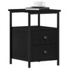 vidaXL Bedside Cabinets 2 pcs Black Oak 13.4"x 14"x 19.7" Engineered Wood