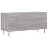 vidaXL Record Cabinet Grey Sonoma Engineered wood, Iron