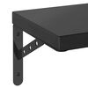 vidaXL Wall Shelf Black Stainless Steel with a black coating Medium