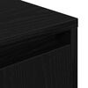 vidaXL Bedside Cabinet Black Engineered Wood Large Bedside Cabinet