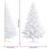 vidaXL Artificial Half Pre-lit Christmas Tree with Ball Set White 82.7"