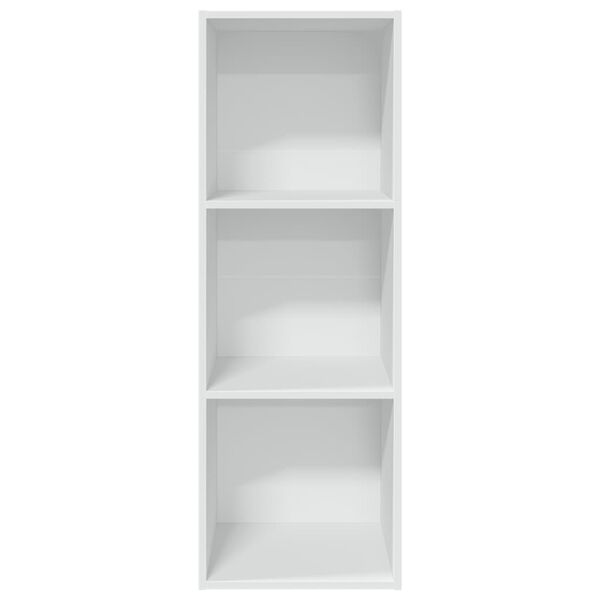 vidaXL Bookcase White Engineered wood 15.7 x 11.8 x 44.9 in Bookcase