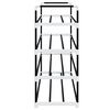 vidaXL Shoe Rack Black Metal and Plastic Medium Shoe Rack Rectangular