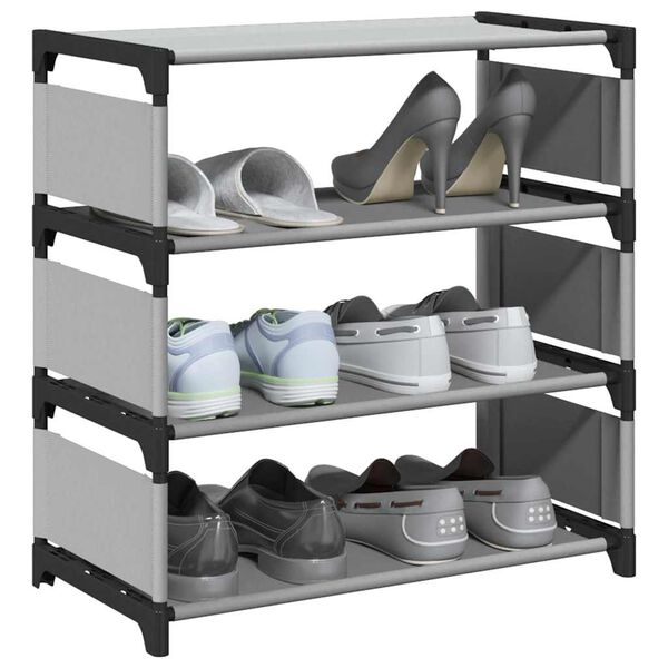 vidaXL Shoe Rack Grey