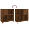 vidaXL Record Cabinet Brown Oak Engineered Wood Medium Record Cabinet