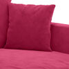 vidaXL 3-seater Sofa Wine red Velvet (100% polyester), metal, textilene