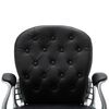 vidaXL Office Chair Black Faux leather, Iron Standard Swivel