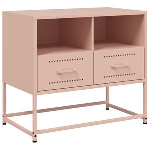 vidaXL TV Cabinet Pink Steel Medium TV Cabinet Rectangular