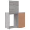 vidaXL Dressing Table Grey sonoma Engineered wood, glass