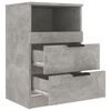 vidaXL Bedside Cabinet Set of 2 Concrete grey Engineered wood Standard
