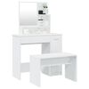 vidaXL Dressing Table Set White Engineered wood Medium