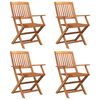 vidaXL Garden Dining Set Natural wood Solid Acacia Wood Large Foldable
