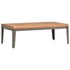 vidaXL Coffee Table Teak Finish Solid Acacia Wood 43.3 x 21.7 x 14.2 in