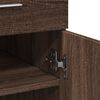 vidaXL Sideboard Brown Oak 31.5"x16.7"x36.6" Engineered Wood