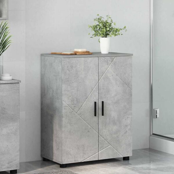 vidaXL Bathroom Cabinet Concrete Grey 23.62 x 13.78 x 31.50 in