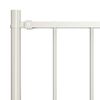 vidaXL Fence Panel with Posts Powder-coated Steel 5.6x4.1' White