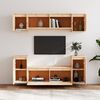 vidaXL TV Cabinet Set of 6 Natural Pine Solid Pine Wood Medium