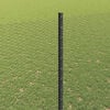 vidaXL Fence with Post Grey 5.25 x 164.04 ft Steel and PVC
