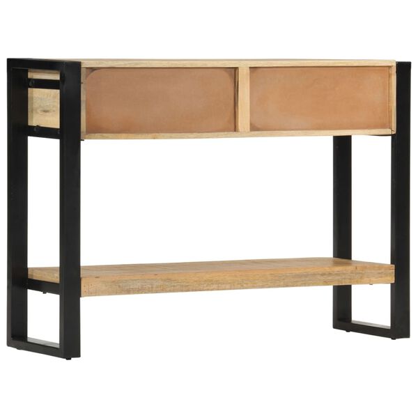 vidaXL Console Table Black Solid rough mango wood Medium Console Table