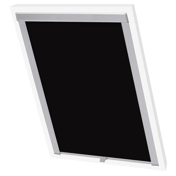 vidaXL Blind Black Polyester, Aluminum Velux size code: US08