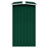 vidaXL Garden Log Storage Shed Galvanized Steel 129.9"x36.2"x60.2" Green