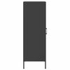 vidaXL Highboard Black Steel Tall Highboard Rectangular Industrial