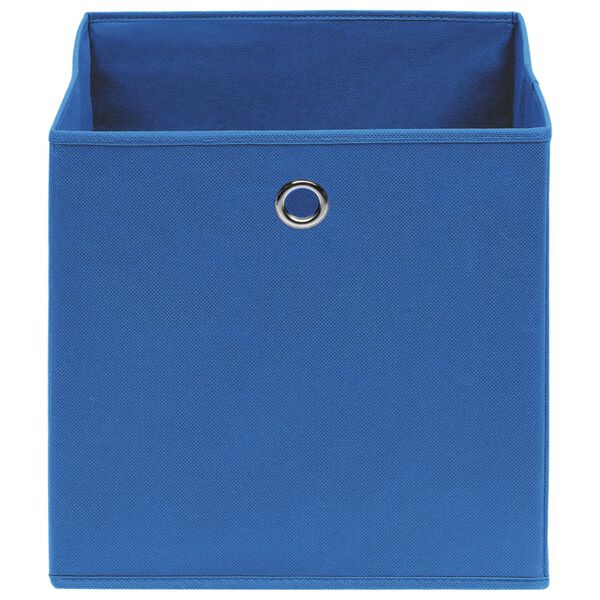 vidaXL Storage Box Set of 4 Blue Nonwoven fabric (100% polyester)