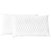 vidaXL Pillow Set of 2 White Memory foam flakes and 100% polyester