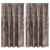vidaXL Curtain with Curtains 2 pcs Cappuccino 55.1" x 55.1" Velvet