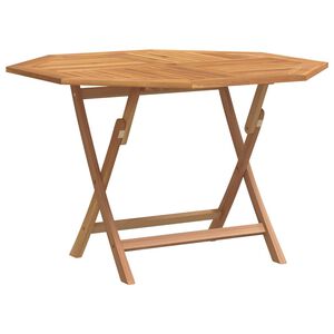 vidaXL Garden Table Brown Solid teak wood Medium Foldable