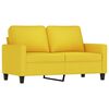 vidaXL Sofa Set Light Yellow Polyester 3 Piece Sofa Set Durable