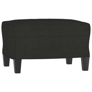 vidaXL Footstool Black Fabric (100% polyester), plywood 23.6x19.7x16.1 in