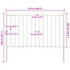 vidaXL Fence Panel with Posts Powder-coated Steel 5.6x3.3' White