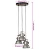 vidaXL Hanging Lamp Vintage silver and black Iron