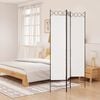 vidaXL 3-Panel Room Divider White 47.2"x78.7" Fabric