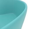 vidaXL Luxury Wash Basin with Overflow Matt Light Green 14.2x5.1" Ceramic