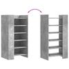 vidaXL Shoe Cabinet Concrete grey Engineered wood Medium Rectangular