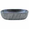 vidaXL Countertop Basin Black and Grey Oval 18.5x13.0x5.1" Ceramic