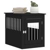 vidaXL Dog Crate Furniture Black Engineered wood and steel