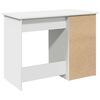 vidaXL Desk White Engineered wood Large Desk Rectangular Modern